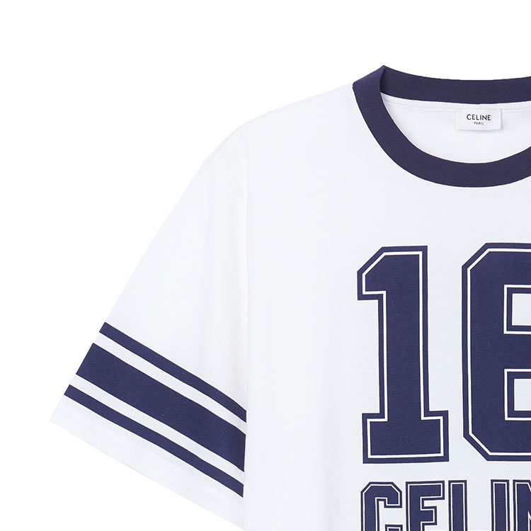 Женская футболка CELINE FW22 T (темно-синяя) — Темно-синий — фото 3