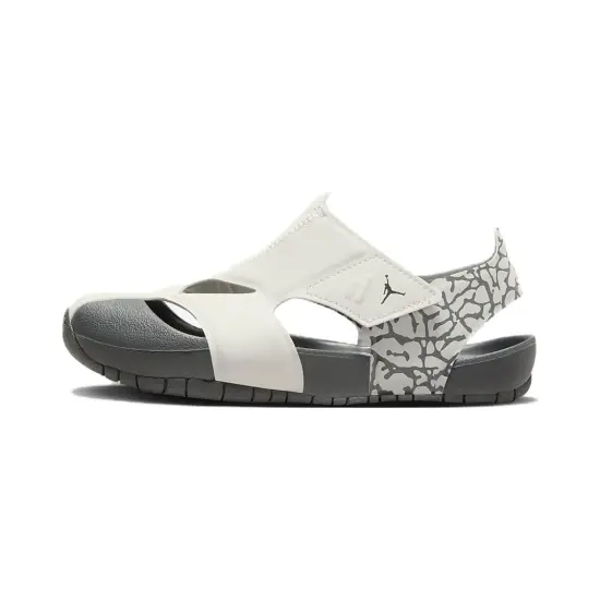 Jordan Flare Slip Resistant Anti Kick Children's Sandals White Gray Children Aged 3 7 Years Old
