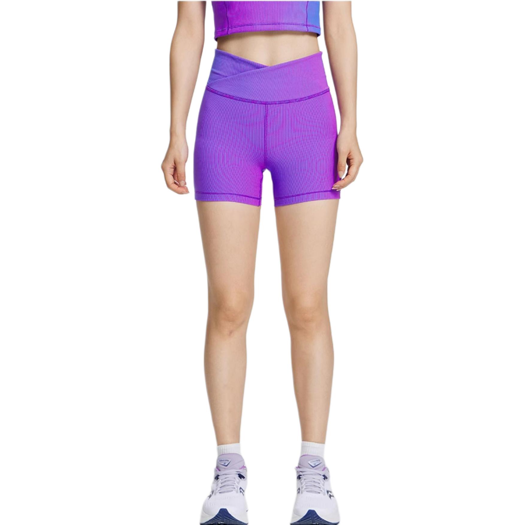 Saucony Sports Shorts Women’s Purple Blue Moderate Tight Pants