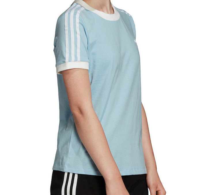 Женская футболка adidas originals 3 STR TEE (синий) — фото 3