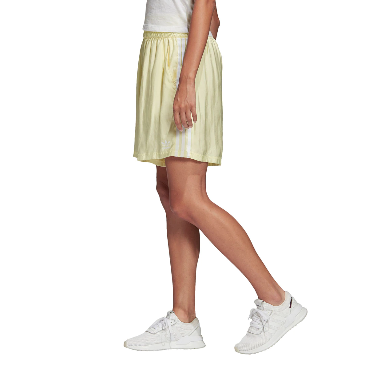 Женские штаны adidas originals Satin Shorts (желтые) — фото 6