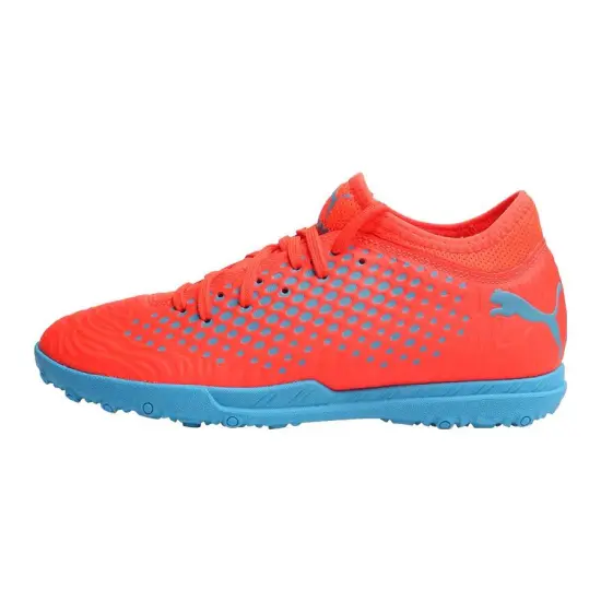 PUMA Shattered Studs Future 19.4 TT Jr Anti-Slip Wear-Resistant Soccer Shoes Orange Blue Kids'