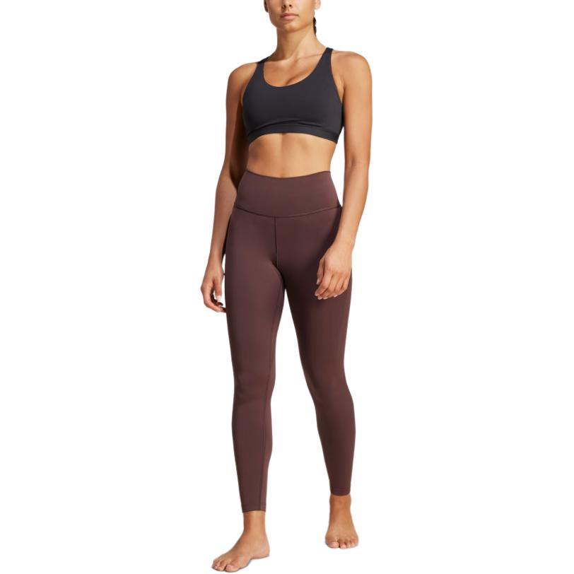 Adidas Women’s High Waisted Print Leggings Shadow Brown