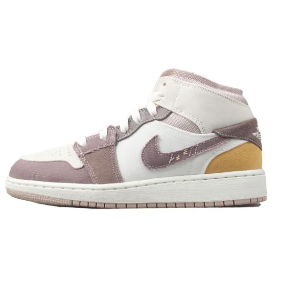Jordan Kids Air Jordan 1 Mid SE Craft 'Inside Out - Taupe Haze' Sneakers