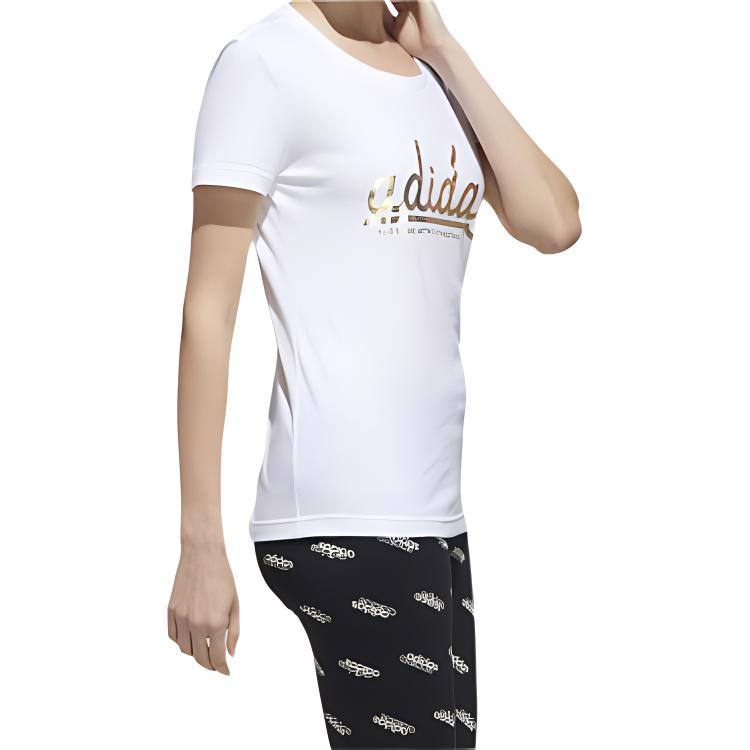 Женская футболка adidas W Colgt Foil T (белая) — фото 3
