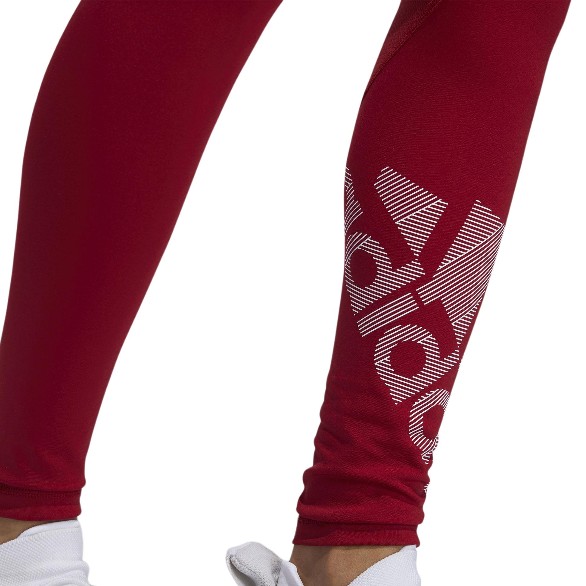 Женские штаны adidas Training Tights (бордовые) — фото 7