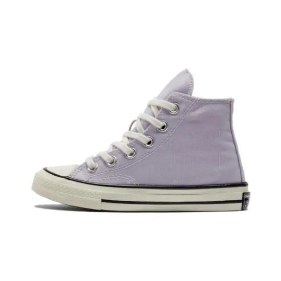 Converse 1970s Anti-Slip Wear-Resistant High-Top Kids Canvas Shoes Purple White Teenagers