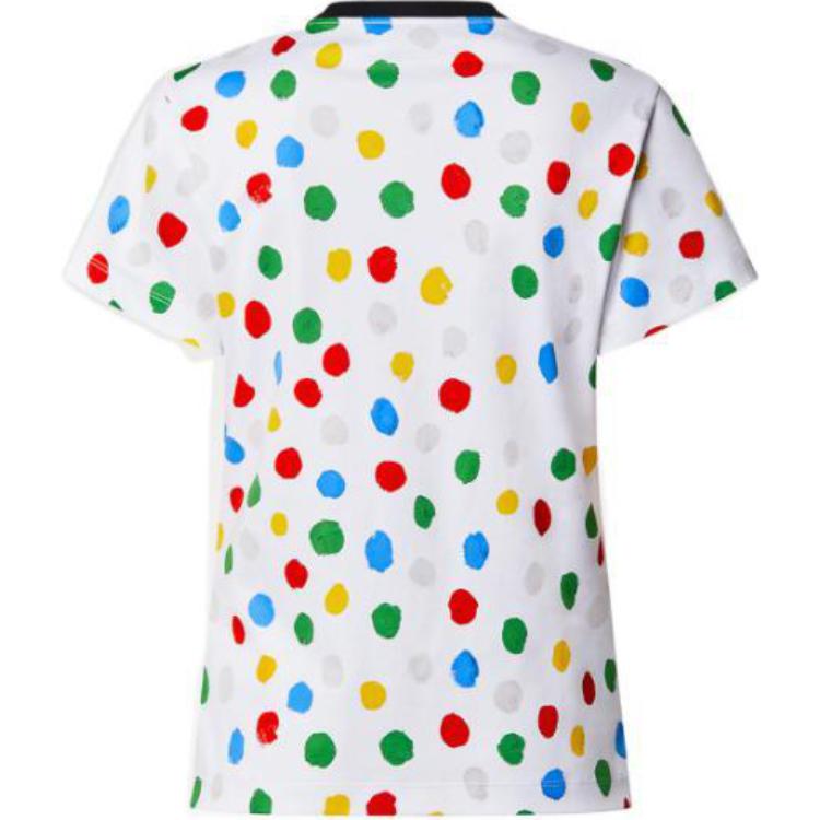 Женская футболка Louis Vuitton x Yayoi Kusama с принтом (белая) — фото 2