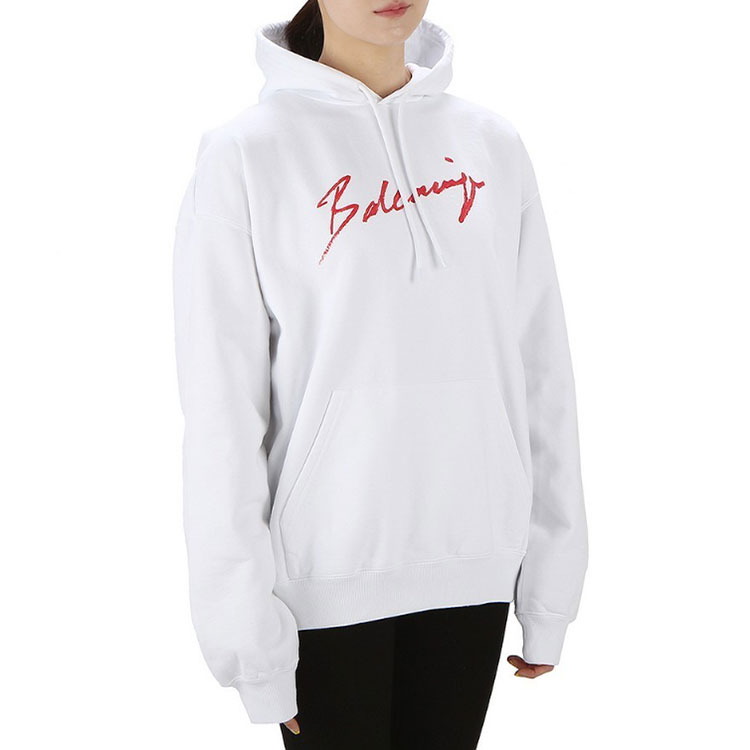 Женская худи Balenciaga SS21 Logo (белый) — фото 4