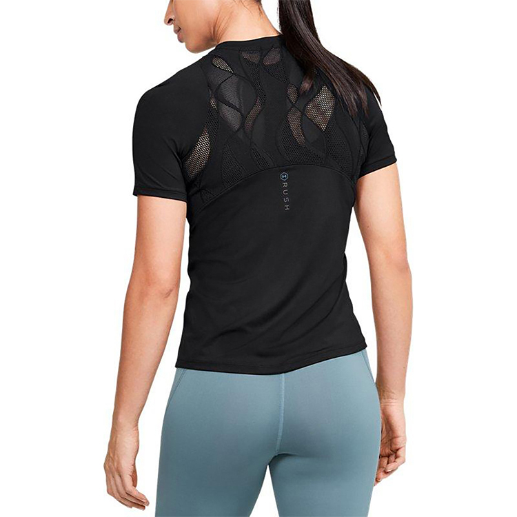 Женская футболка Under Armour UA RUSH Vent (черный) — фото 4