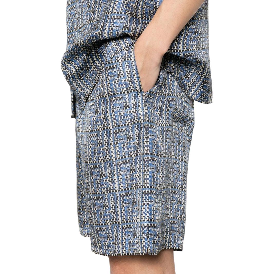 Мужские шорты Fendi (синие) — фото 7