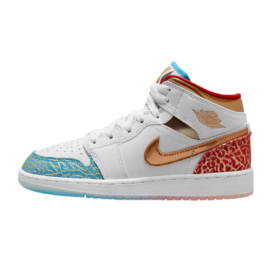 Jordan 1 Mid Sneaker School NC To Chicago GS