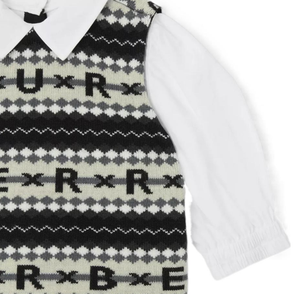 Платье Burberry FW22 Logo (белый) — фото 5