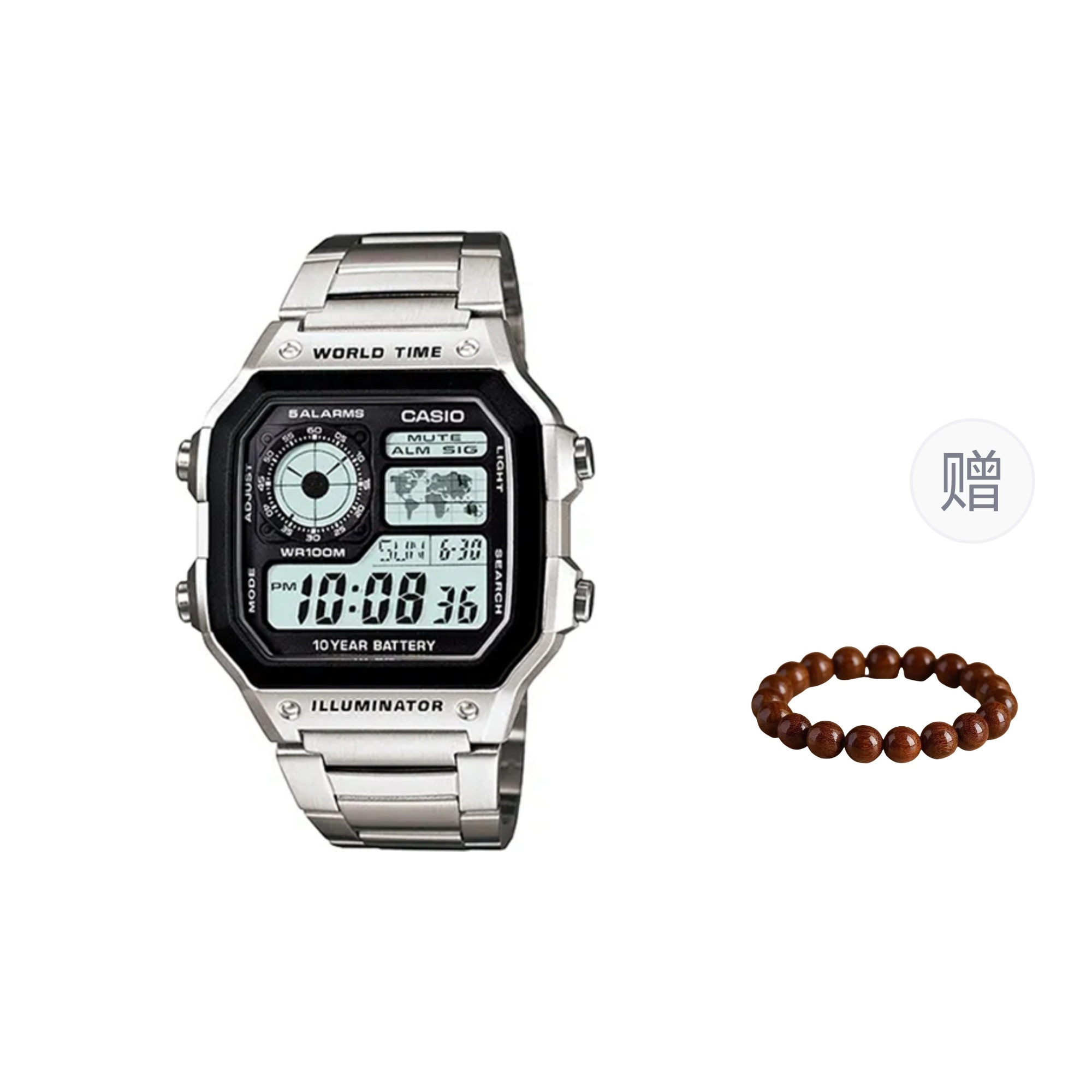Мужские часы Casio Квадратный циферблат (черные)