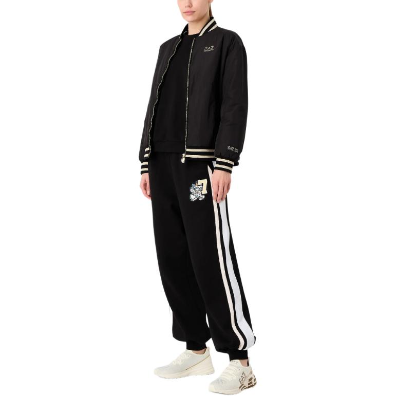 EMPORIO ARMANI EA7 SS24 Sports Pants Women’s Black