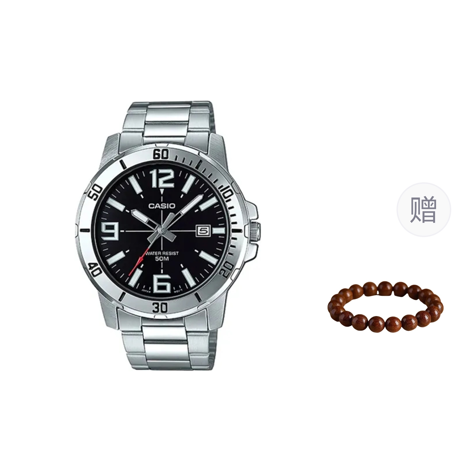 Мужские часы Casio MTP-VD01D (черные)
