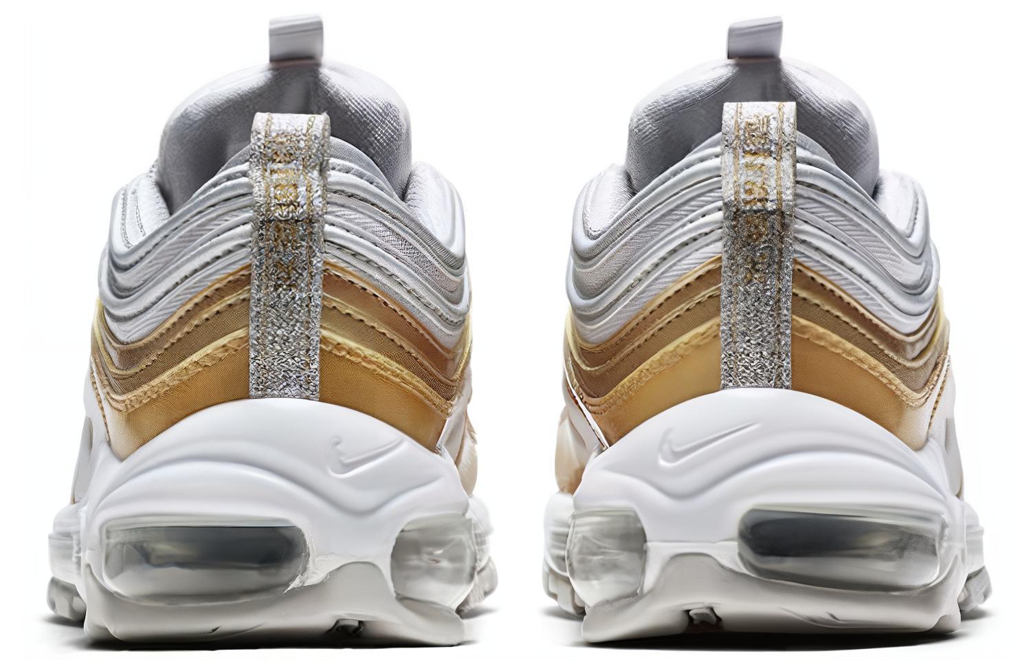 Женские кроссовки Nike Air Max 97 (белый и золотой) — Белый / золотой — фото 4