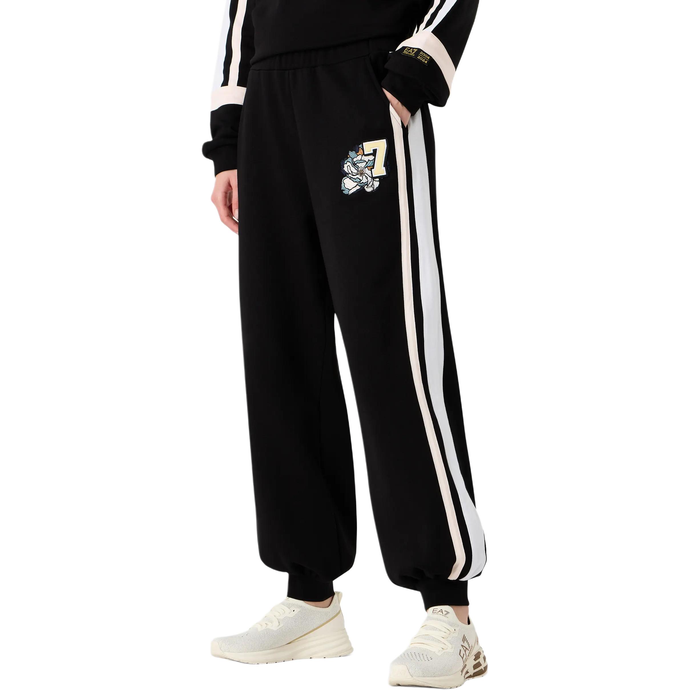 EMPORIO ARMANI EA7 SS24 Sports Pants Women’s Black