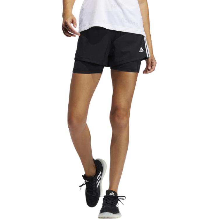 Женские шорты adidas Pacer 3s 2 In 1 (черные) — фото 4