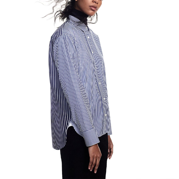 Женская рубашка UNIQLO FW20 Jil Sander +J (синяя) — фото 4