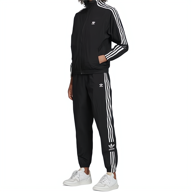 Женские спортивные штаны adidas originals Logo (черные) — фото 6