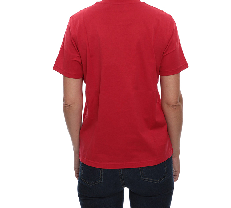 Женская футболка Burberry Graphic Logo T-shirt (красная) — фото 3