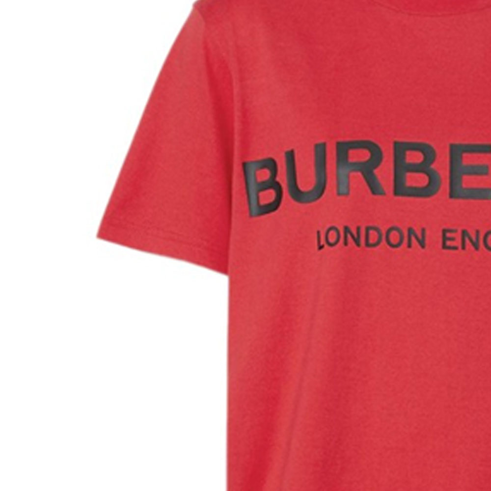 Женская футболка Burberry Graphic Logo T-shirt (красная) — фото 6