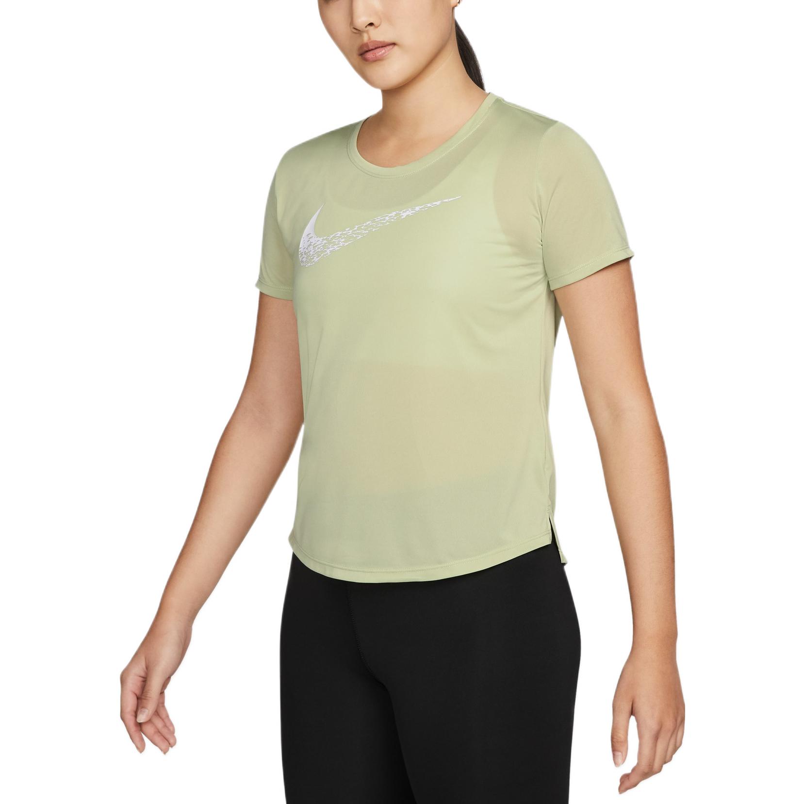 Nike Set in Sleeve Running T Shirt Women’s Light Olive Green