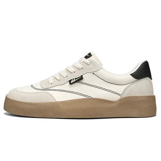 WARRIOR Skateboard Shoes Men Low-Top Brown