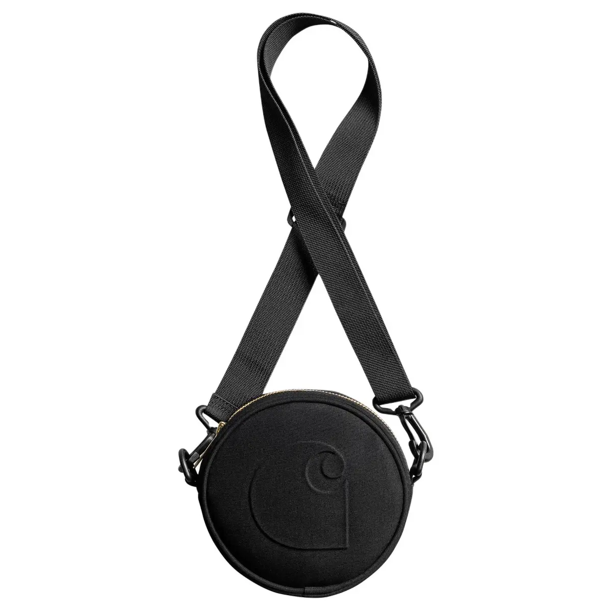 Carhartt WIP Nylon Small Round Bag, Crossbody Bag, Shoulder Bag Regular Men's Black