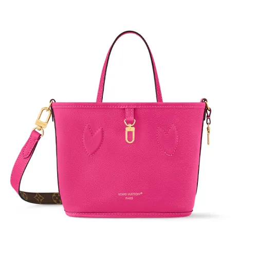 LOUIS VUITTON Neverfull Bandouliere Bb Inside Out Rose Pondichery/Monogram