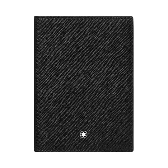 MONTBLANC Calfskin Passport Holder Medium Men's Black