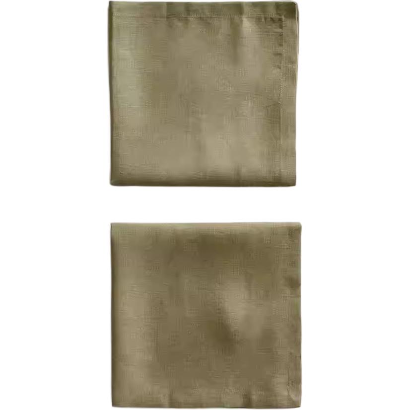 Zara home European simple basic linen napkin 2-piece set placemat green 50*50cm