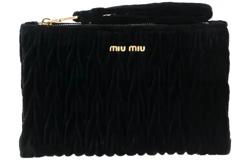 MIU MIU Leather Clutch Women's Black