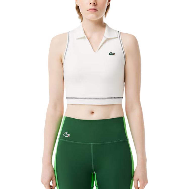 Женская майка LACOSTE (белая) — фото 2