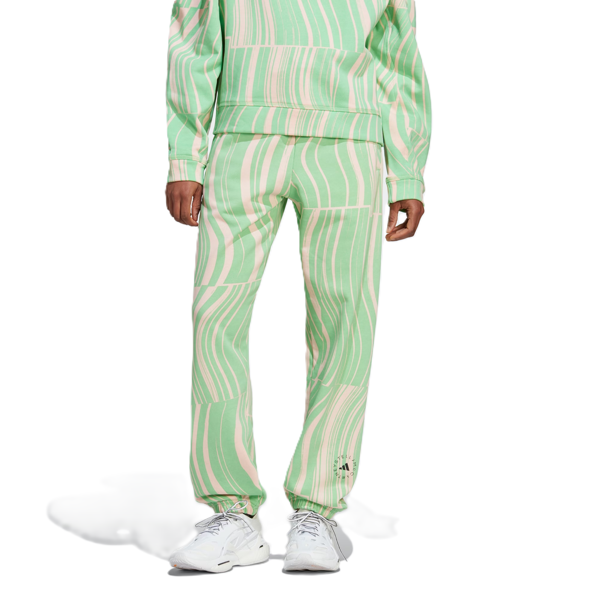 Adidas TRUECASUALS SWEAT PANTS Sports Pants Women’s Bright Green/Light Pink