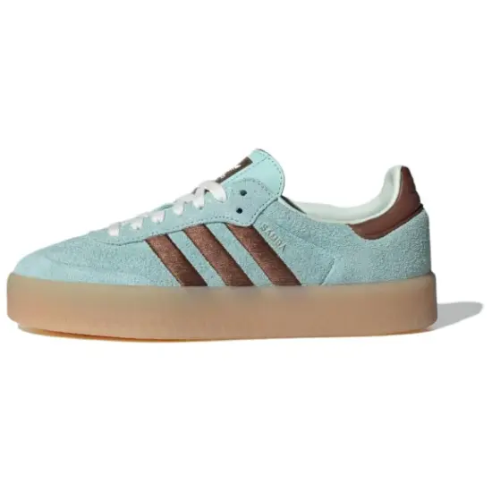 Adidas Originals SAMBAE Slip Resistant Low Top Skateboard Shoes Women's Light Green