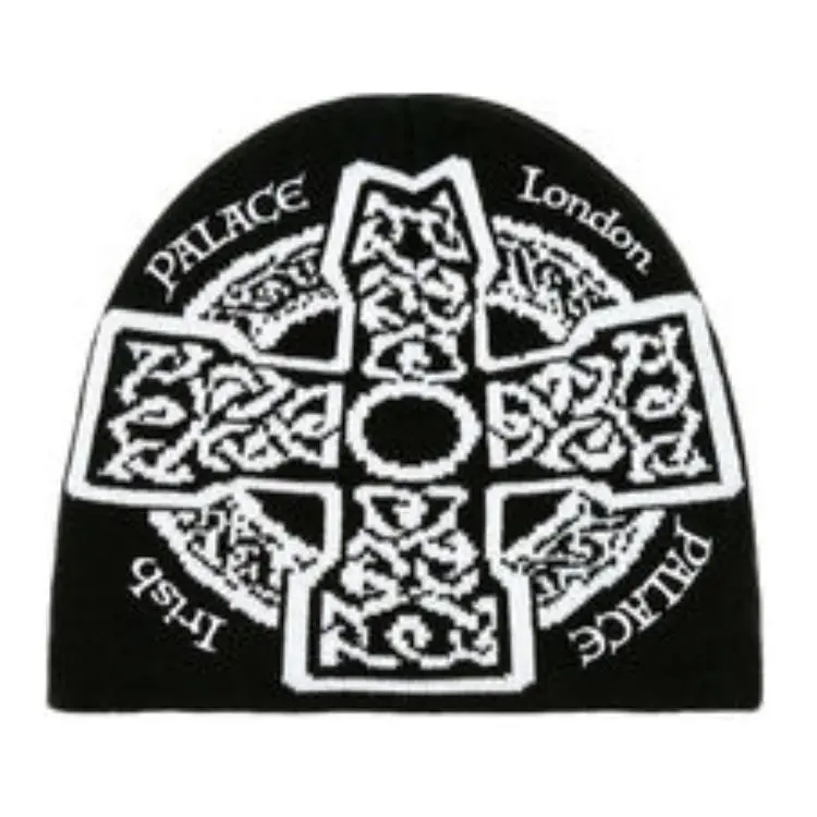 PALACE Brand Logo Acrylic Beanies Men's Black