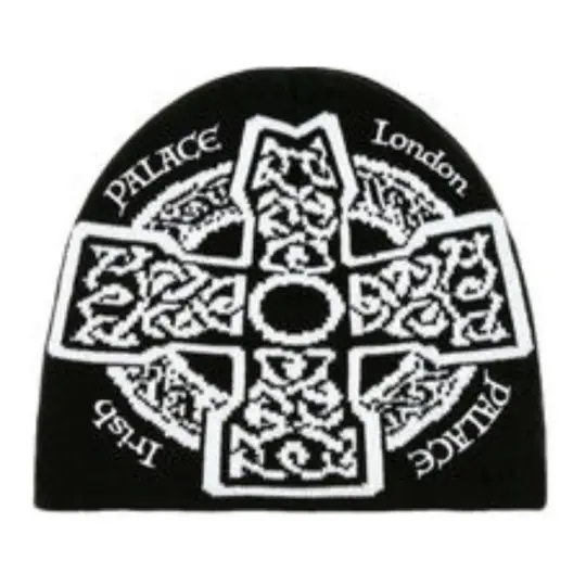 PALACE Brand Logo Acrylic Beanies Men's Black