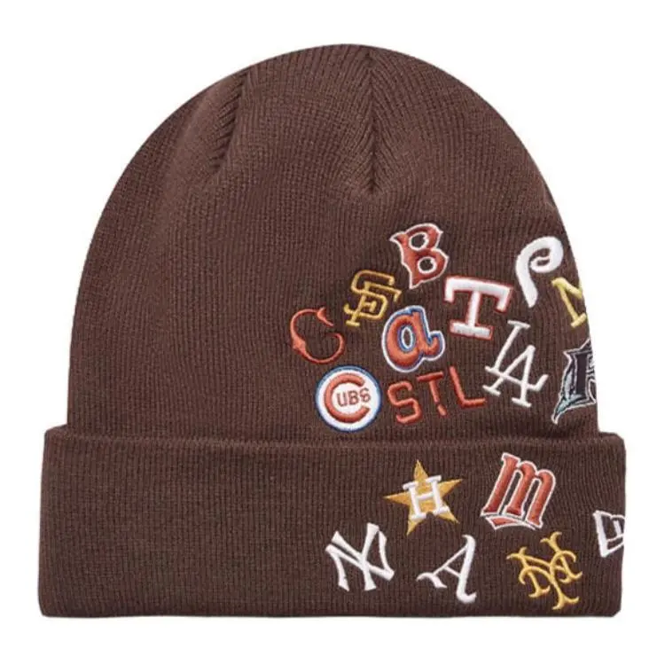 New Era Polyester, Acrylic Beanies Unisex Brown