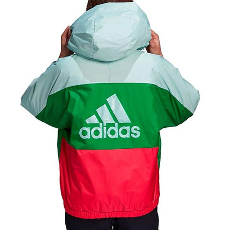 Женская куртка adidas (зеленая) — фото 4