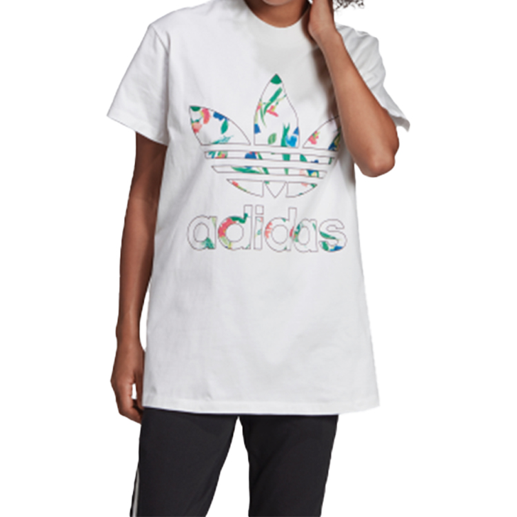 Женская футболка adidas Originals Big Trefoil Tee (белая) — фото 3