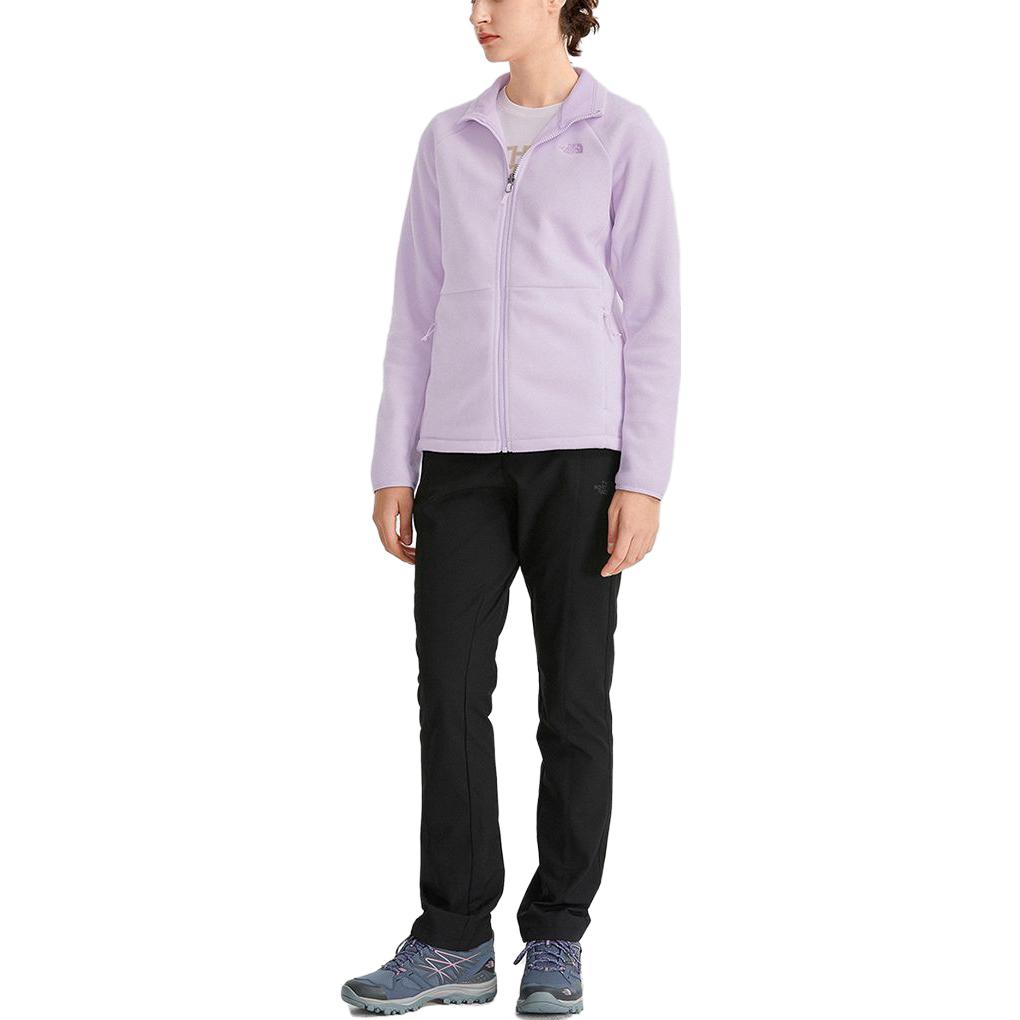 THE NORTH FACE Outdoor Thermal Fleece Lined Stand Collar Fleece Clothing Women’s Light Purple