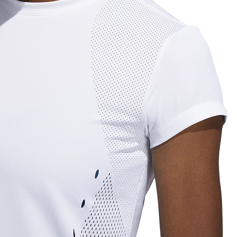 Женская футболка adidas Engineered Tee (белая) — фото 7