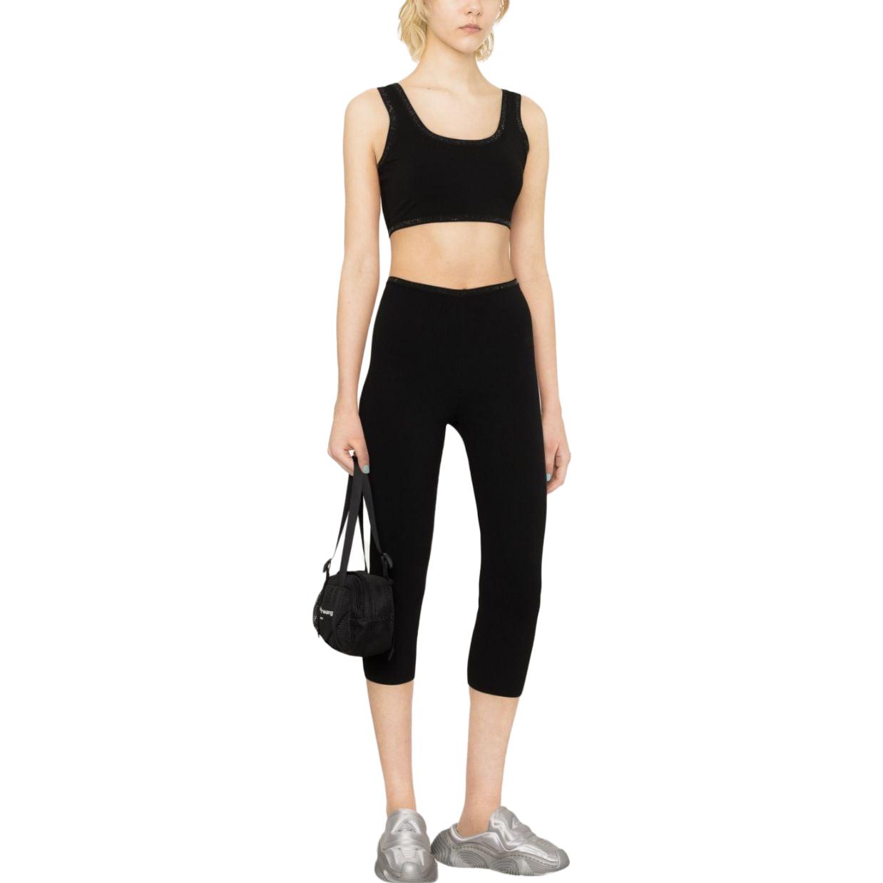 Alexander Wang rhinestone-trim cropped top