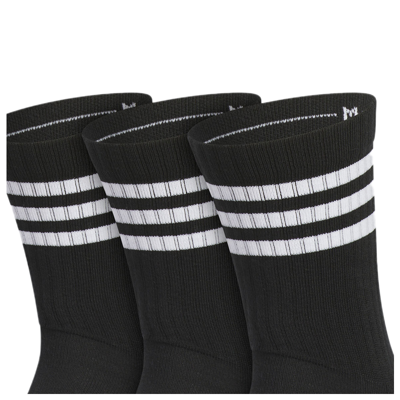 Adidas Crew Socks Unisex Black 9 Double Loads
