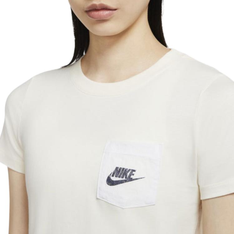 Женская футболка Nike As W Nsw Tee Icon Clash (бежевая) — фото 7
