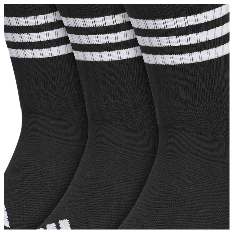 Adidas Crew Socks Unisex Black 9 Double Loads