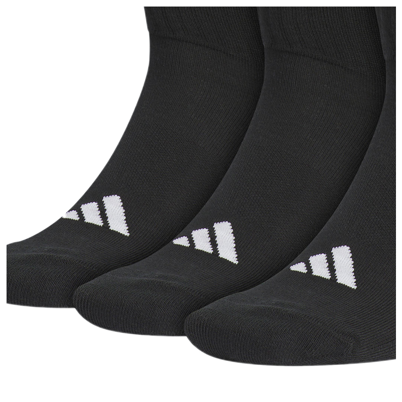 Adidas Crew Socks Unisex Black 9 Double Loads