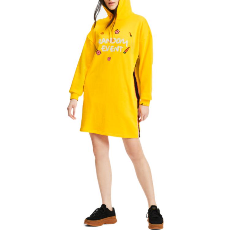 Женское платье PUMA x Randomevent Hooded Dress (лимонно-желтое) — фото 4
